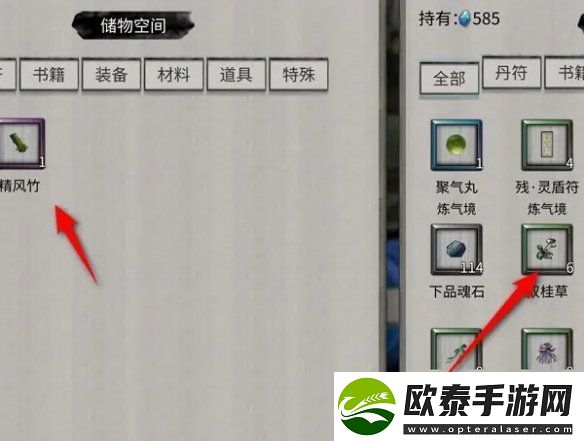 鬼谷八荒物品怎么存