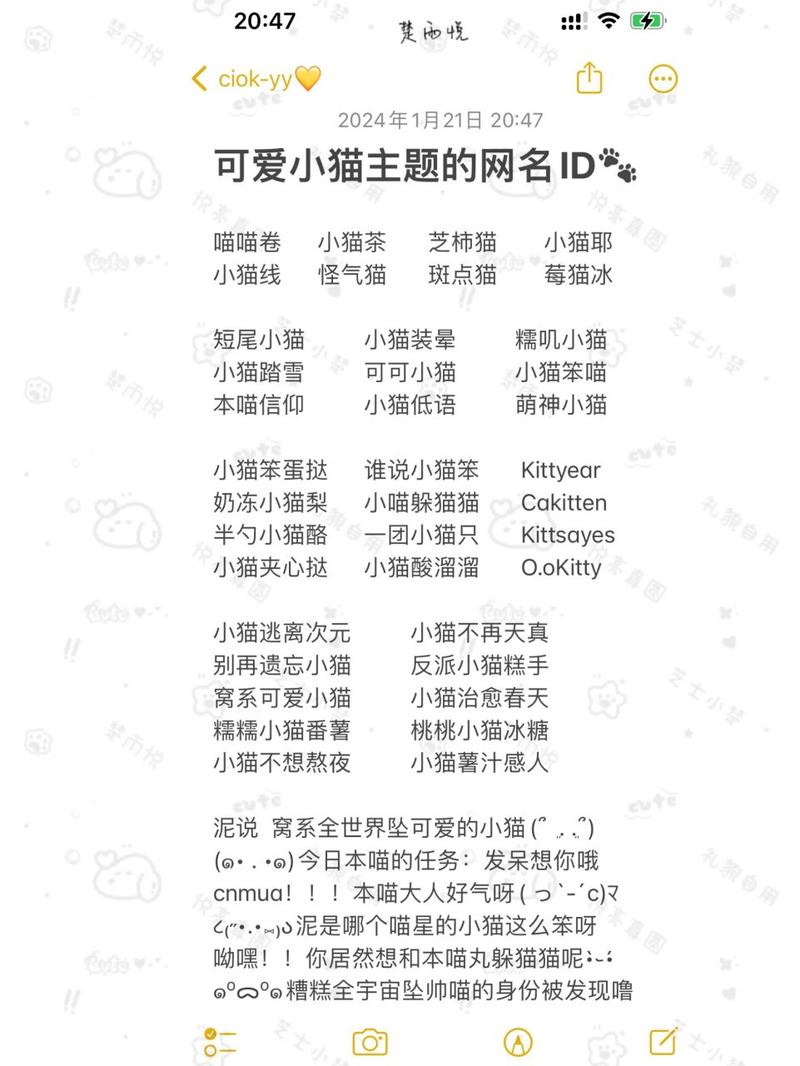 猫咪最永久地域网名是什么
