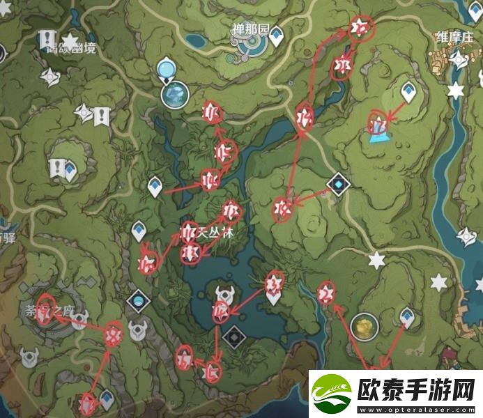 原神善间地草神瞳位置分布图大全