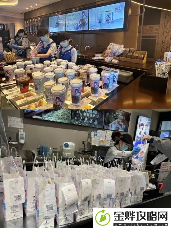 瑞幸晒原神联动新品爆单活动现场照