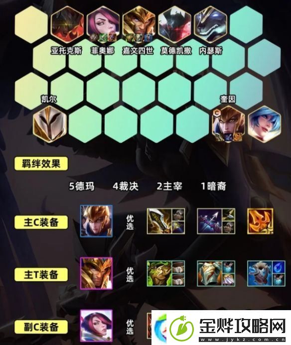 金铲铲之战S9.5裁决奎因阵容怎么搭配