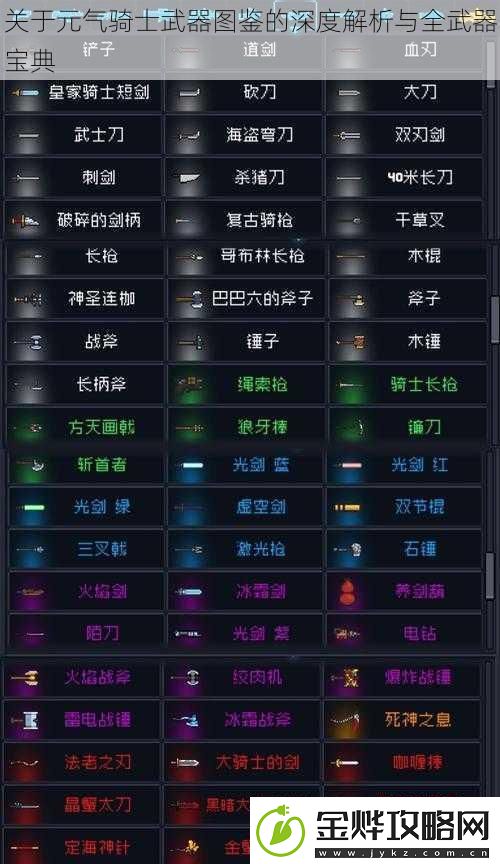 关于元气骑士武器图鉴的深度解析与全武器宝典
