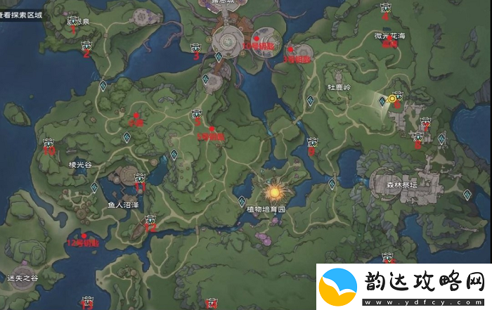 塔瑞斯世界迷雾森林宝箱位置