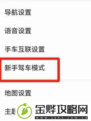 高德地图新手驾车模式怎么设置