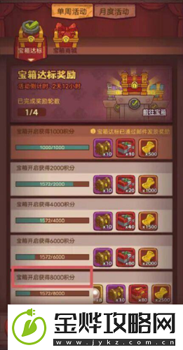 咸鱼之王宝箱周要多少积分