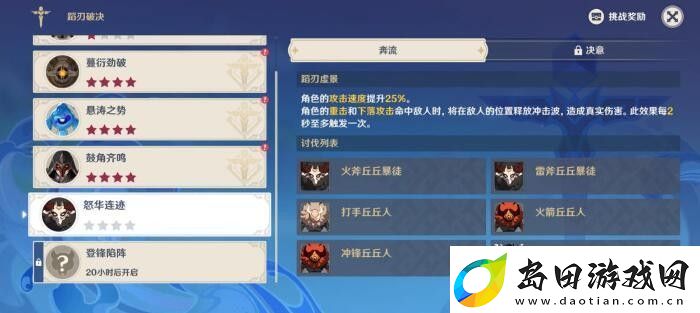 原神蹈刃破决第五天怎么过