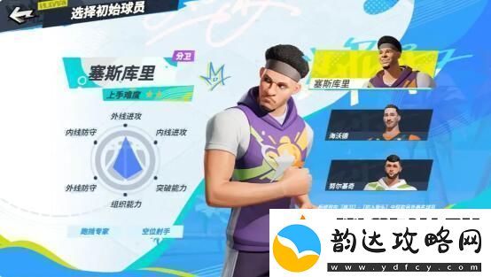 全明星街球派对初始球员怎么选