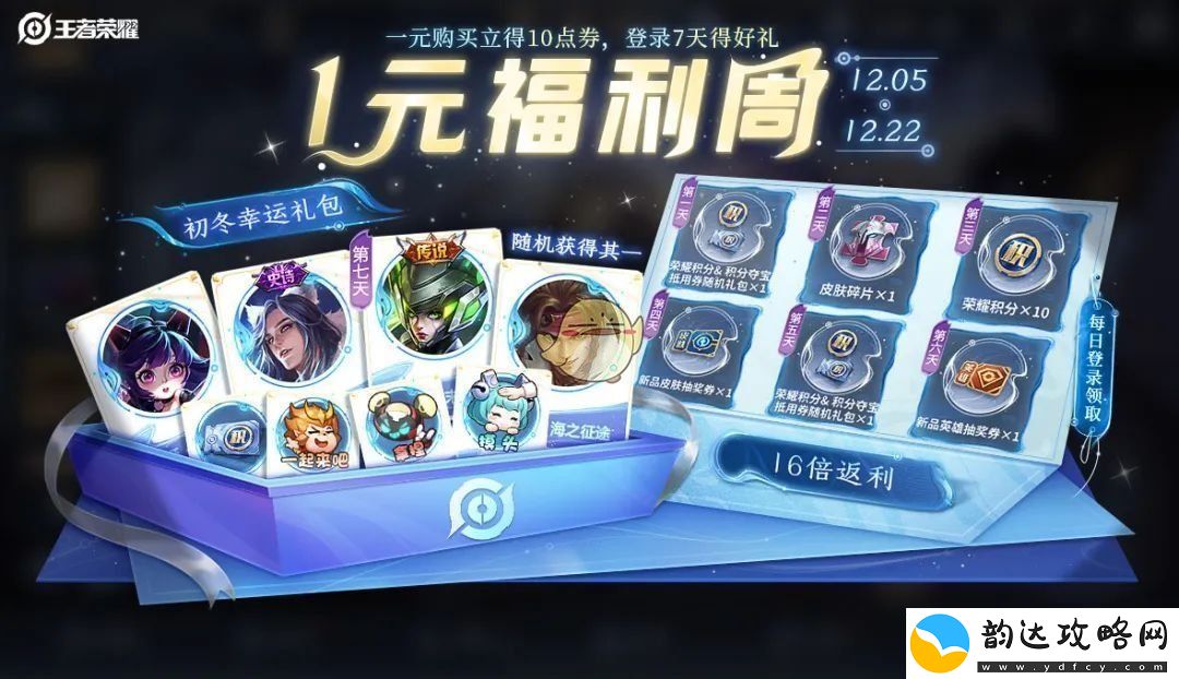 王者荣耀12月一元福利周活动具体玩法内容详解