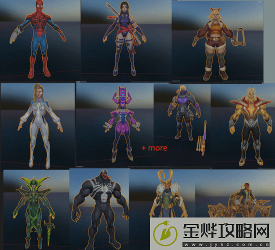 玩家拆解漫威争锋角色3D模型