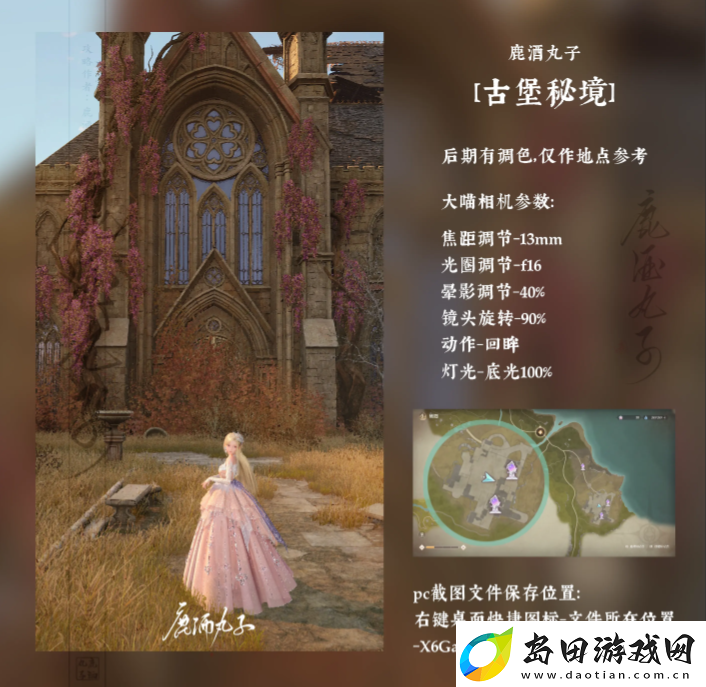 无限暖暖花海后的古堡拍照攻略花海后的古堡拍照位置及参数推荐