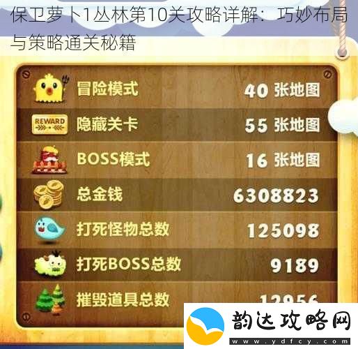 保卫萝卜1丛林第10关攻略详解