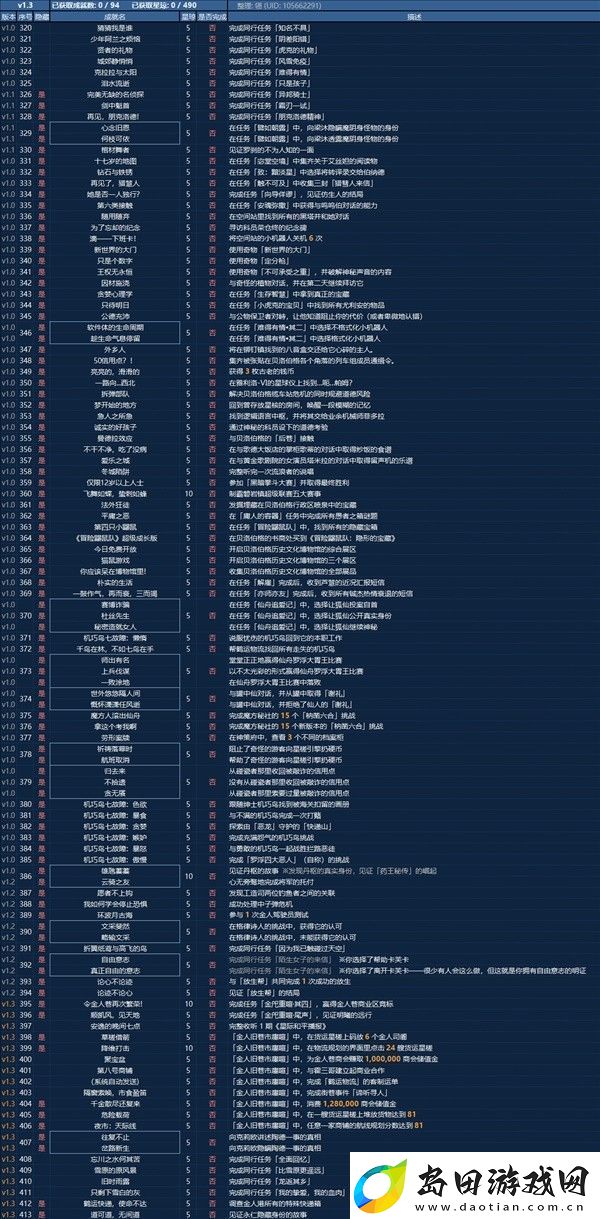 崩坏星穹铁道3全成就图鉴有哪些