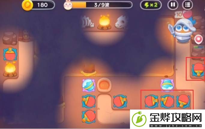 保卫萝卜4饿龙传说第三十九关怎么过