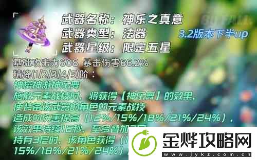 原神3.3流浪者武器介绍排行