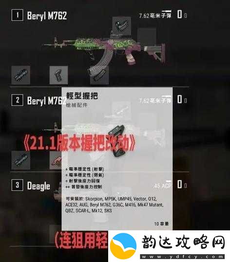绝地求生刺激战场新握把全面剖析