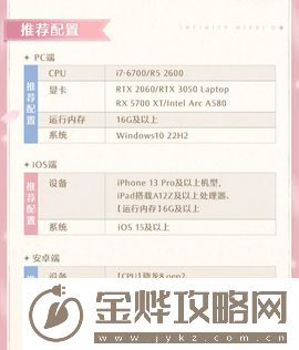 无限暖暖配置需求要求高吗