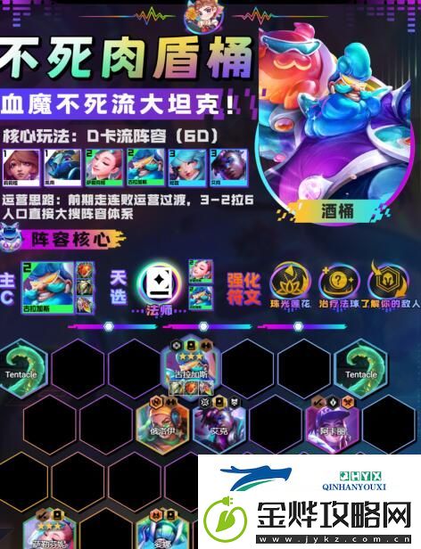 金铲铲之战不死流酒桶阵容怎么玩